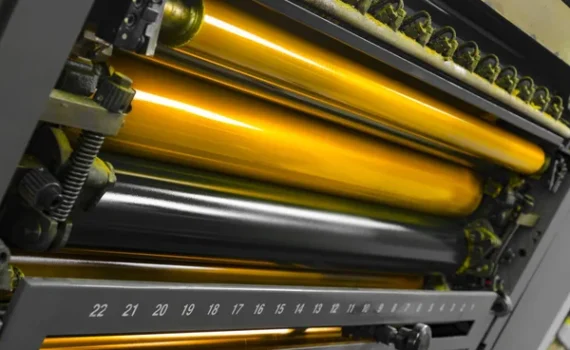 rollers in the offset printing press