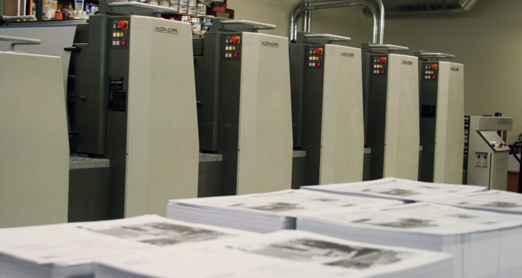modern offset printing machine
